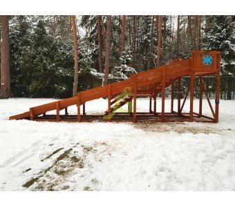 Детские деревянные зимние горки Snow Fox, скат 10 м - фото 5