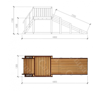 Зимняя деревянная горка Савушка "Зима wood" - 1 - фото 6